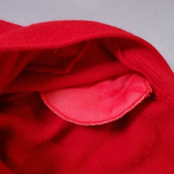 Jennifer Moore Cardigan Sweater Angora Rabbit Hair Lambswool Womens Small Red - Picture 9 of 9